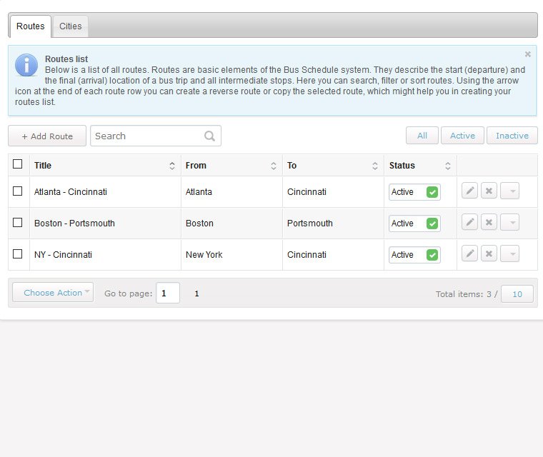 Manage multiple bus routes