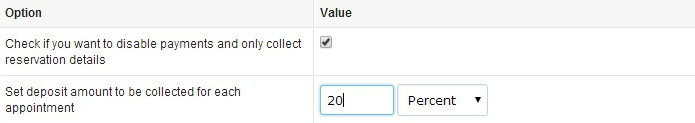 16. How to set a deposit to charge clients in order to confirm appointment?