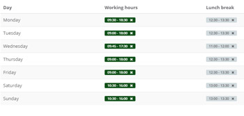 Manage work schedule