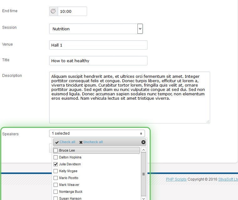 Assign multiple speakers