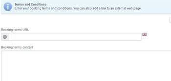 Custom booking terms