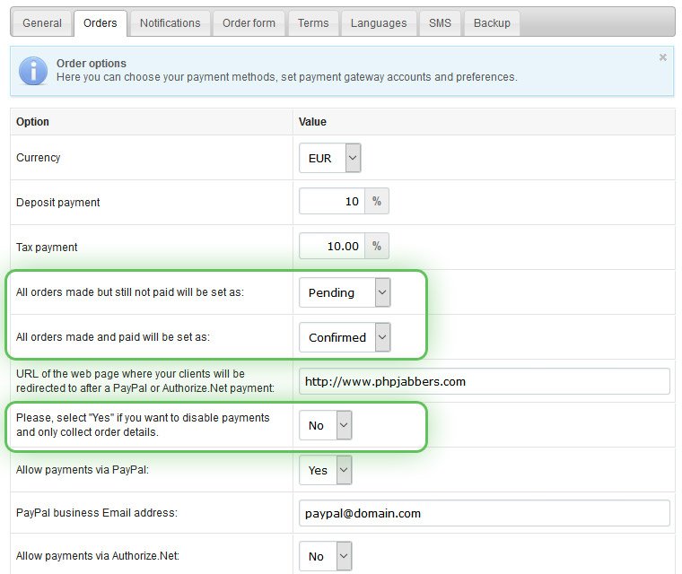 Set custom booking rules