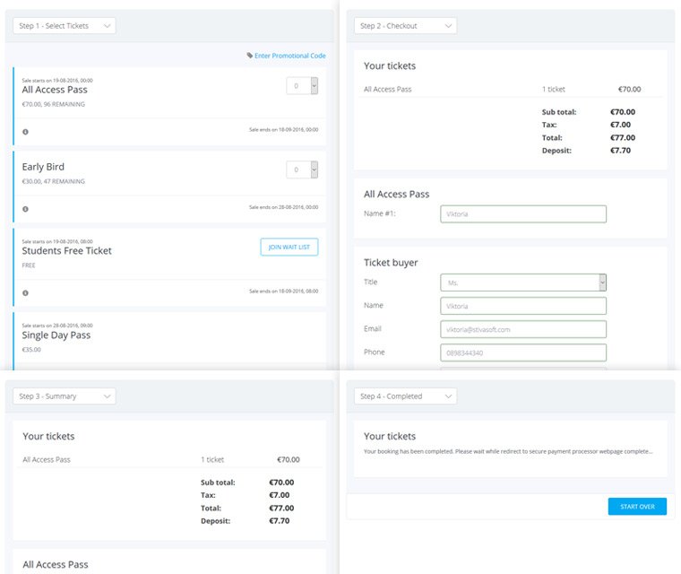 Easy ticket booking process