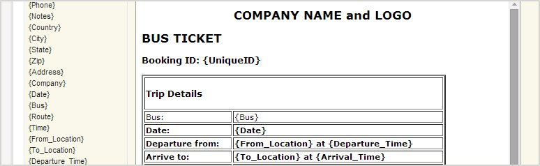 bus ticket generator