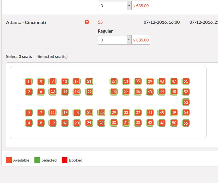 Interactive seat maps