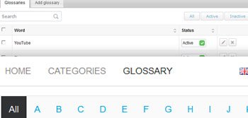 Glossary option