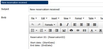 Reservation calendar notifications