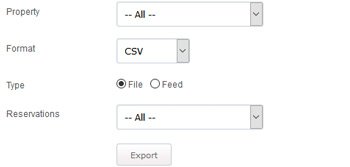 Export property bookings