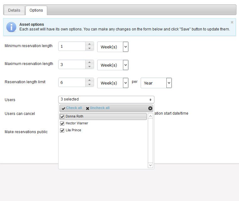 Associate users and assets