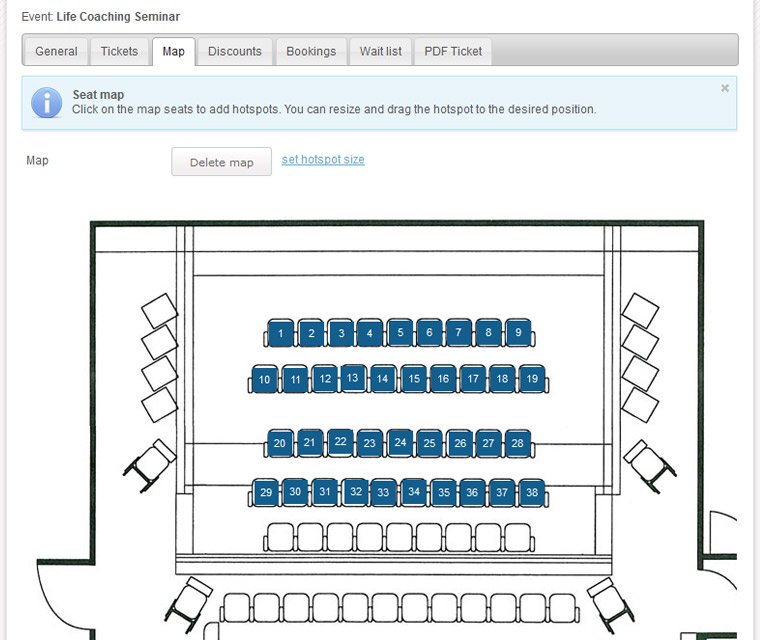 Show event map