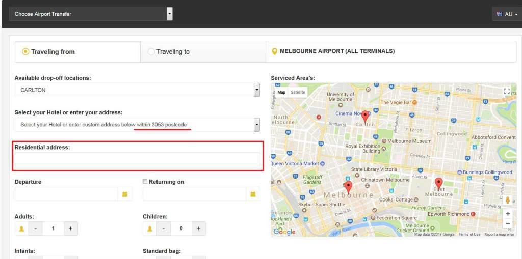 Shuttle Booking Locations