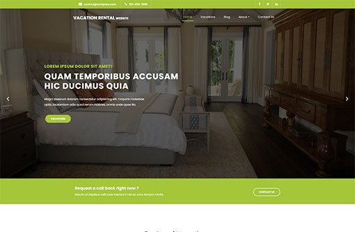 Vacation Home Website Template