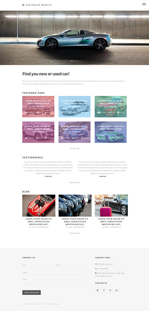 Car Website Template 106