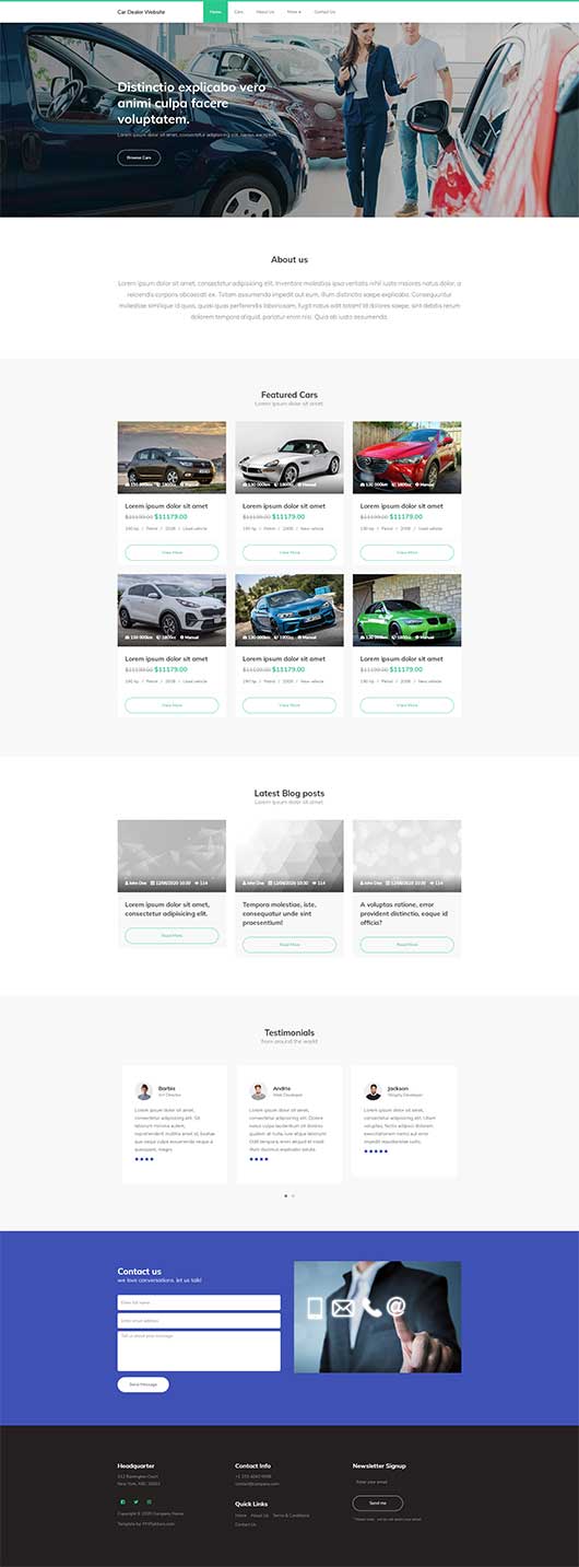 Car Dealer Website Template 107