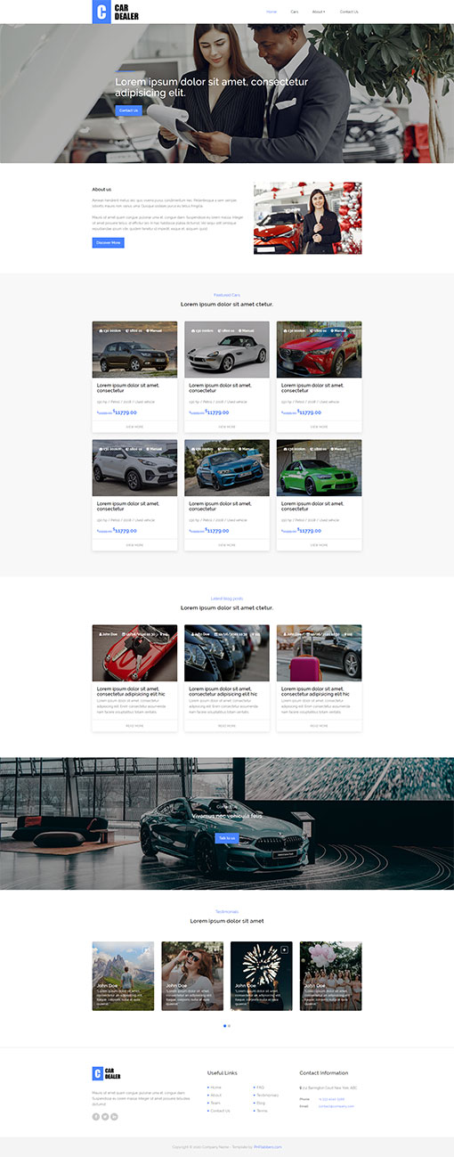 Car Dealer Website Template 108