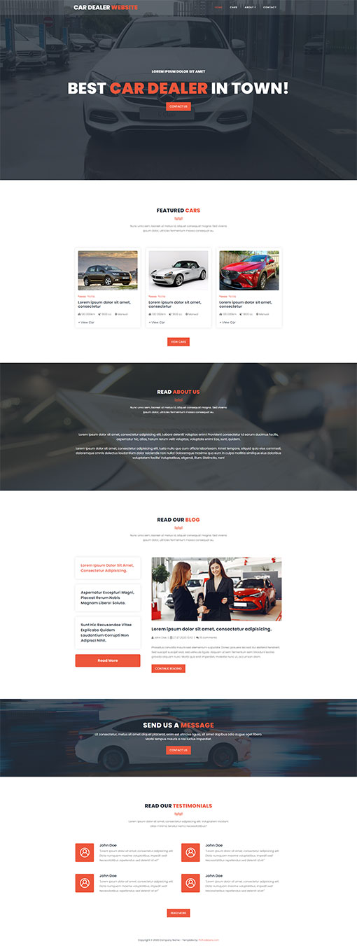 Car Dealer Website Template 109