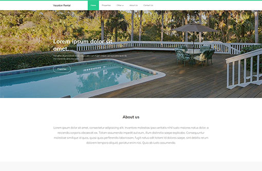 Vacation Rental Website Template