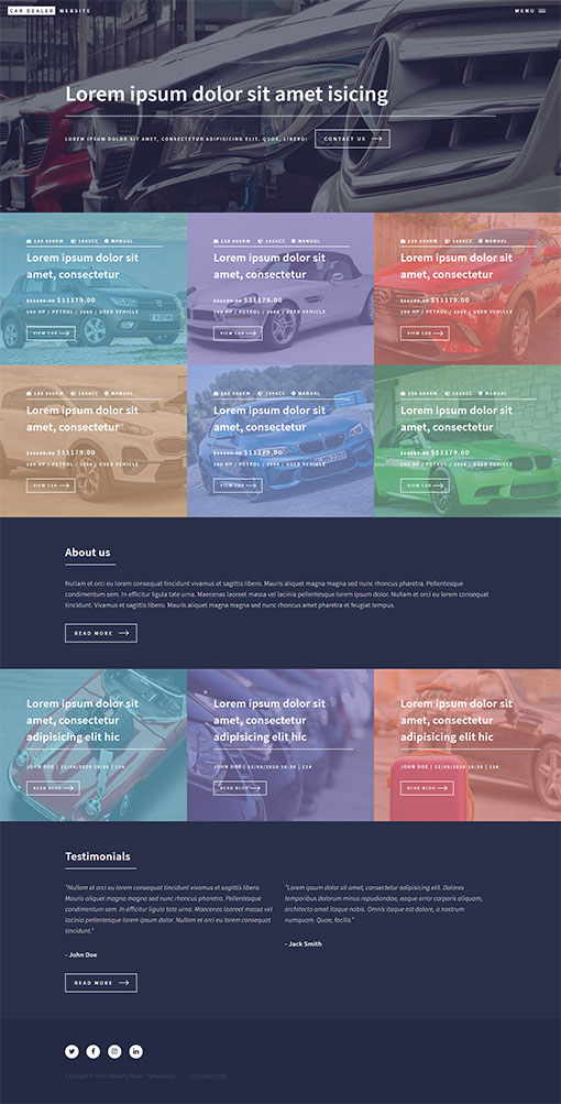 Car Dealer Website Template 110