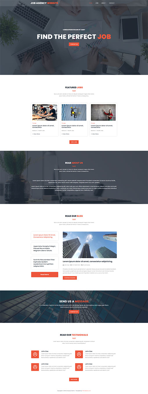 Job Portal Web Template 133