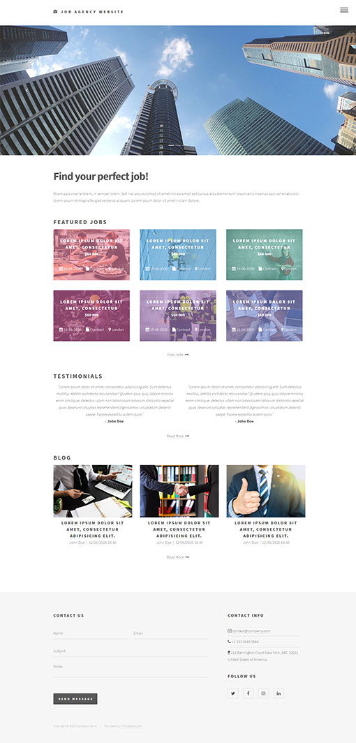 Job Website Template 135