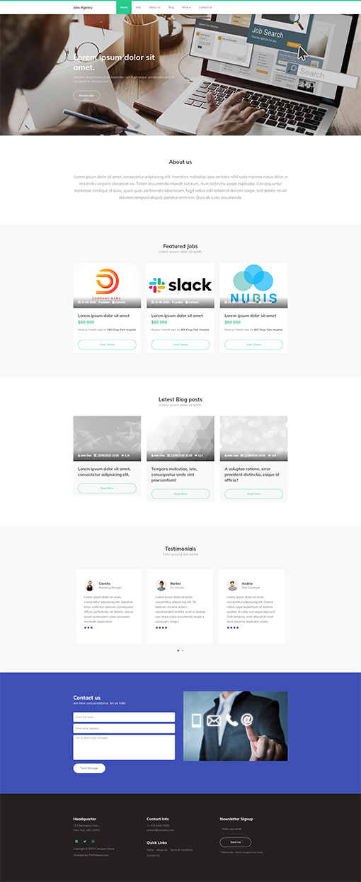 Job Website Template 136