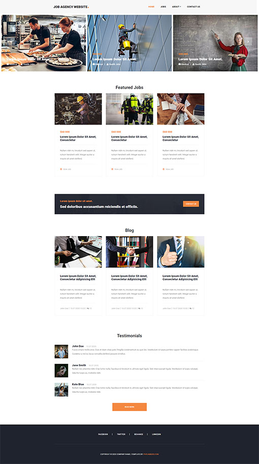 Job Website Template 137