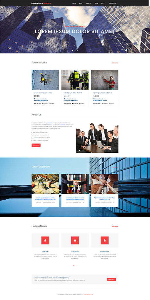 Job Website Template 138