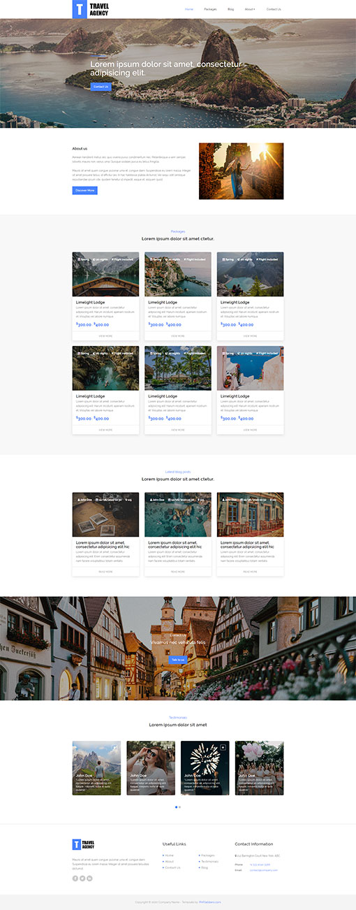 Travel Website Template 139