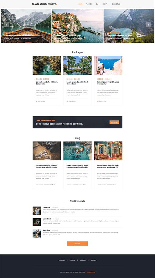 Travel Agency Web Template 140