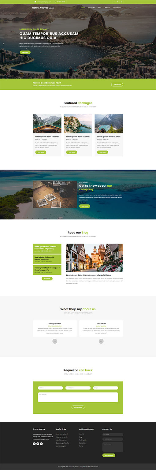 Travel Agency Web Template 143