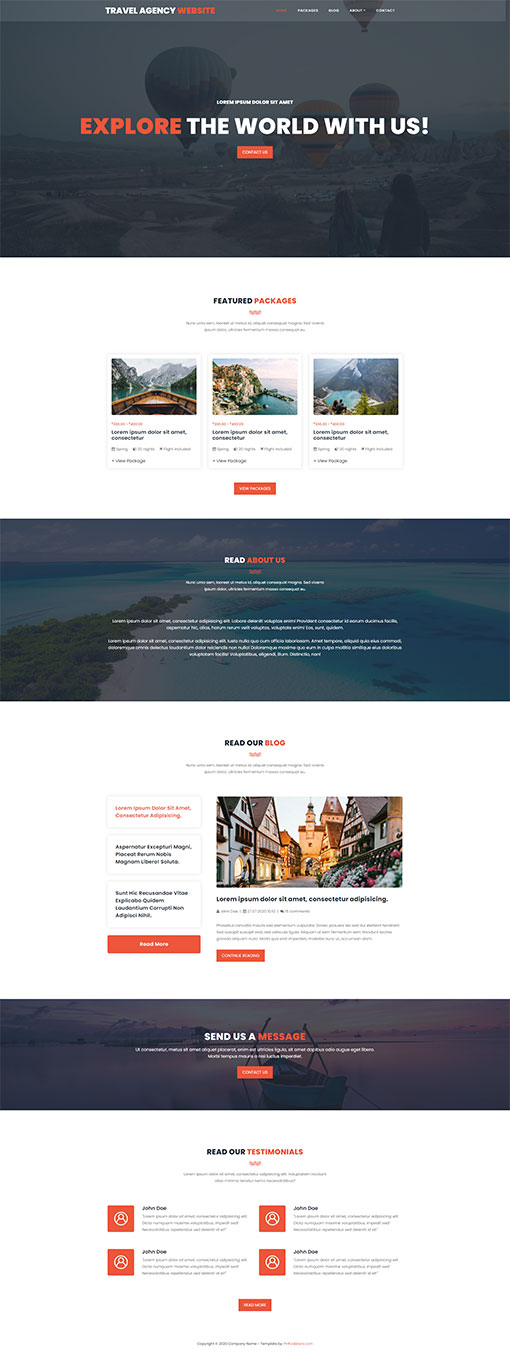 Travel Website Template 145