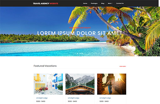 Travel Website Template