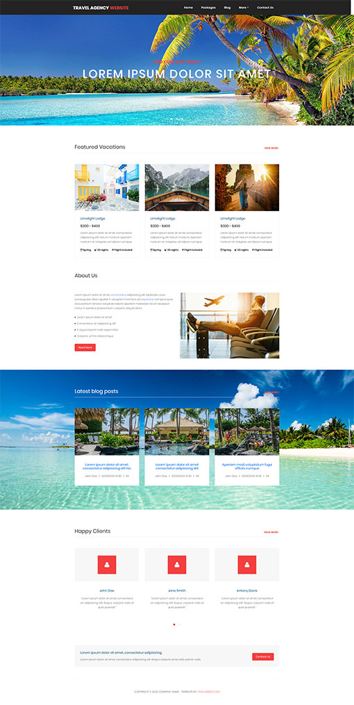 Travel Website Template 146