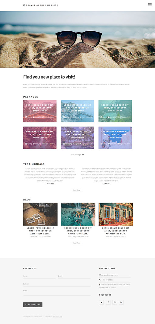 Travel Website Template 147