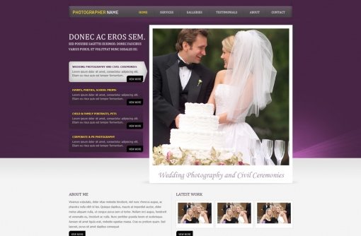 Photographer Website Template