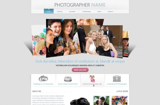 Photographer Website Template