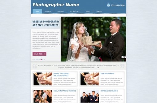 Photographer Website Template