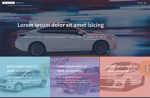 Car Rental Website Template