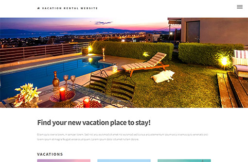 Vacation Rental Website Template