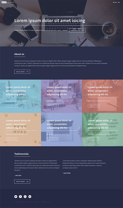 Blog Website Template 171