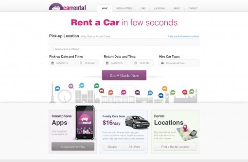 Rent a Car Template