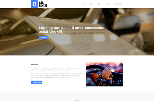 Rent a Car Website Template