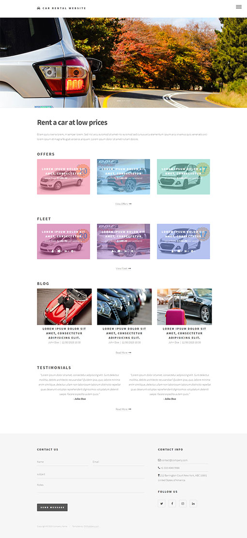 Car Rental Template 186