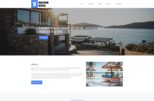 Vacation Rental Website Template