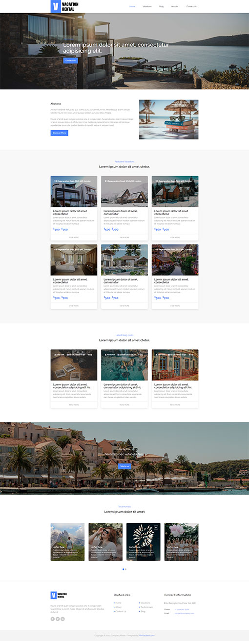 Vacation Rental Website Template 19