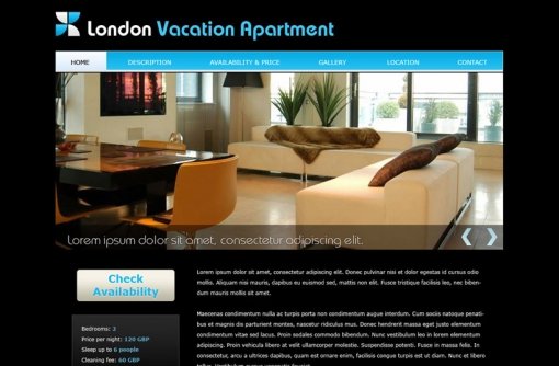 Vacation Home Website Template