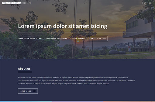 Holiday Home Website Template