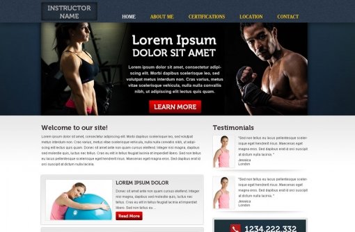 Fitness Website Template