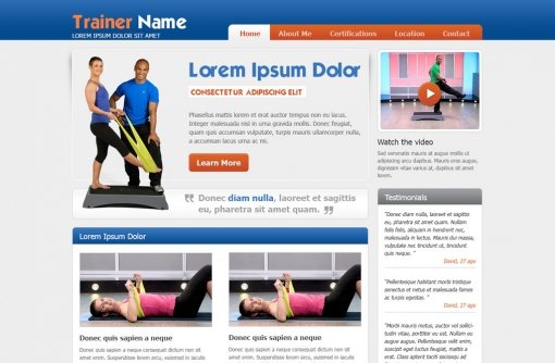 Fitness Website Template