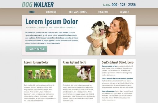 Dog Walking Website Template